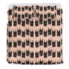 Doberman Pinscher Dog Print Pink Bedding Set