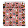 Pit Bull Dog Pattern Print Bedding Set