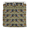 Rough Collie Dog Art Pattern Print Bedding Set