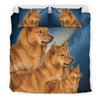 Cute Finnish Spitz Print Bedding Set