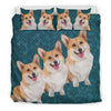 Cardigan Welsh Corgi Dog Pattern Print Bedding Set