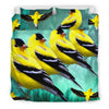 American Goldfinch Bird Art Print Bedding Set