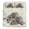 Irish Wolfhound Dog Floral Print Bedding Sets