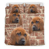 Cute Redbone Coonhound Dog Print Bedding Set