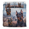 Cute Miniature Pinscher Print Bedding Set