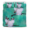Lovely Snowshoe Cat Print Bedding Set