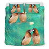 Society Finch Bird Print Bedding Set