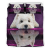 Cute West Highland White Terrier (Westie) Dog Print Bedding Set