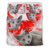 Russian Blue Print Bedding Set