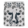 Cow With Flowers Print Bedding Sets