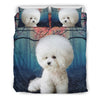 Cute Bichon Frise Print Bedding Set