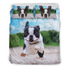 Boston Terrier Print Bedding Set