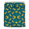 Yellow Fish Lots Print Bedding Sets