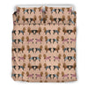 Lovely Yorkie Dog Pattern Print Bedding Set