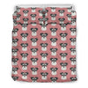 Miniature Schnauzer Print Pink Bedding Set