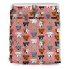 Pit Bull Dog Pattern Print Bedding Set