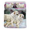 Great Pyrenees Dog Art Print Bedding Set