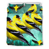 American Goldfinch Bird Art Print Bedding Set