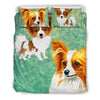 Cute Papillon Dog Art Print Bedding Set