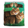 Lovely American Bobtail Cat Print Bedding Set