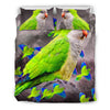 Monk Parakeet Parrot Print Bedding Set