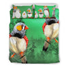 Zebra Finch Bird Print Bedding Set