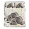 Irish Wolfhound Dog Floral Print Bedding Sets