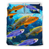 Slender Danios Fish Print Bedding Set