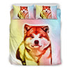 Amazing Colorful Akita Dog Print Bedding Sets