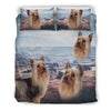 Cute Australian Silky Terrier Print Bedding Set