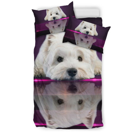 Cute West Highland White Terrier (Westie) Dog Print Bedding Set