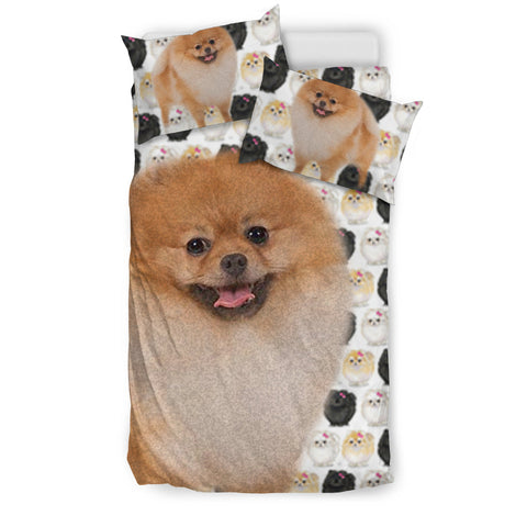 Pomeranian Dog Patterns Print Bedding Set