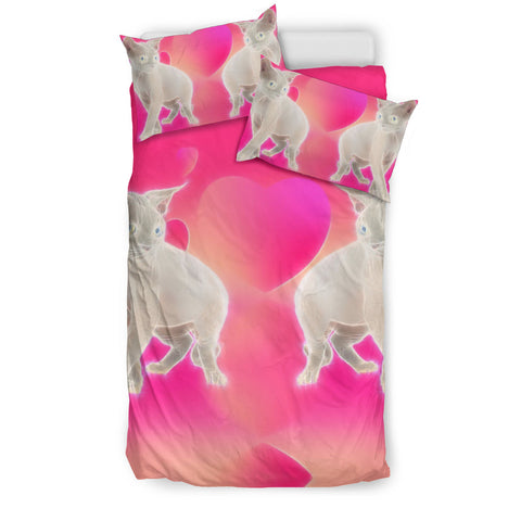 Devon Rex Cat Print Bedding Set