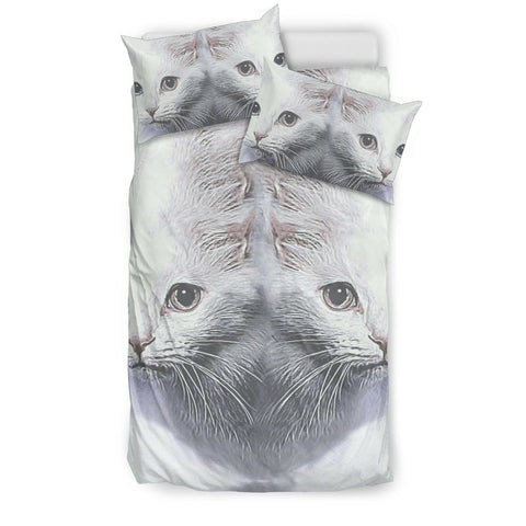 Turkish Angora Cat Print Bedding Set