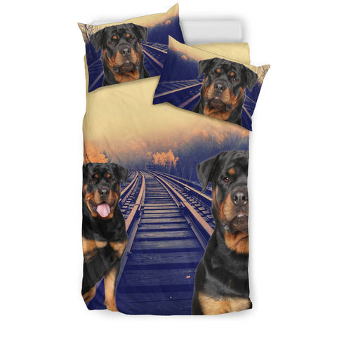 Rottweiler Dog Print Bedding Set
