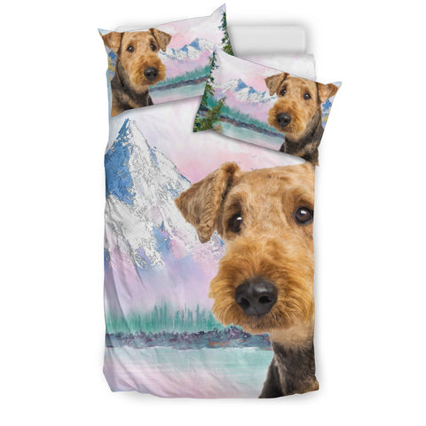 Cute Airedale Terrier Print Bedding Set