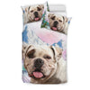 American Bulldog Print Bedding Set