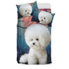 Cute Bichon Frise Print Bedding Set