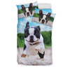 Boston Terrier Print Bedding Set