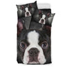 Cute Boston Terrier Print Bedding Set