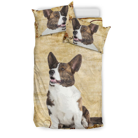 Cute Cardigan Welsh Corgi Print Bedding Set