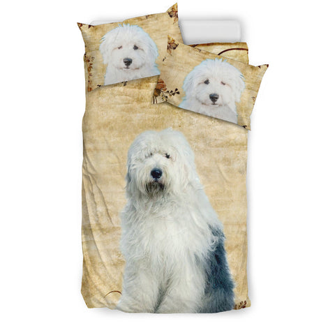 Cute Old English Sheepdog Print Bedding Set