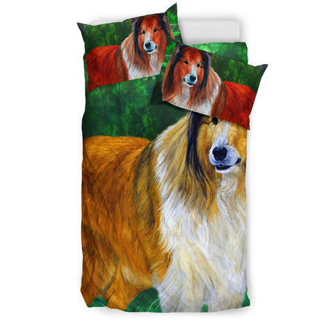 Rough Collie Dog Art Print Bedding Set