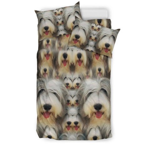 Bearded Collie In Lots Print Bedding Sets