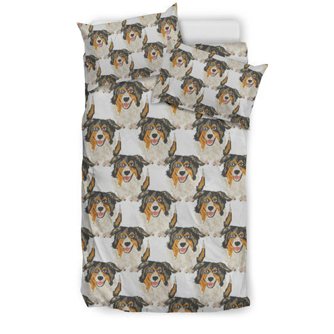 Australian Shepherd Dog Pattern Print Bedding Set