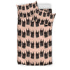 Doberman Pinscher Dog Print Pink Bedding Set