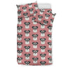 Miniature Schnauzer Print Pink Bedding Set