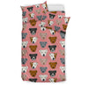 Pit Bull Dog Pattern Print Bedding Set