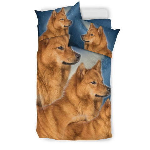 Cute Finnish Spitz Print Bedding Set