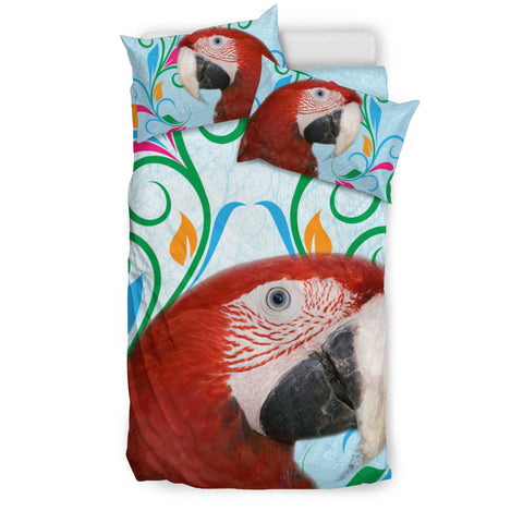 red and green macaw Parrot Print Bedding Sets